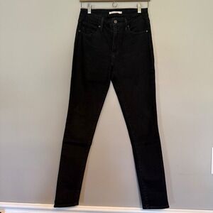 Levis 721 High Rise Skinny Jeans Womens 28 Black Denim Pants Jeans